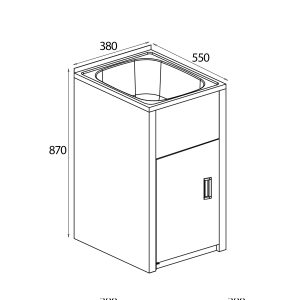 BLC-T27 Tulsa laundry Cabinet technical drawing