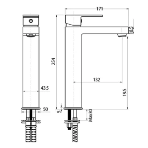 BTT3102 technical drawing