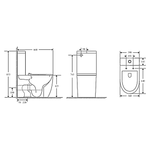 Dublin toilet technical drawing