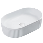 BA930MW — Above Counter Basin (Grooved) in Matt White